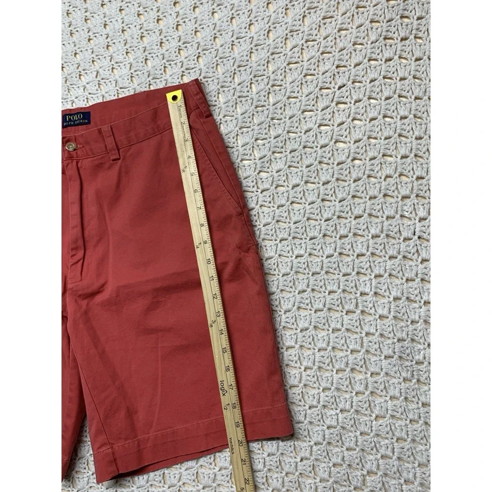 Polo Ralph Lauren Chino‎ Shorts Mens W36 L9  Flat Front Classic Pink  100%Cotton